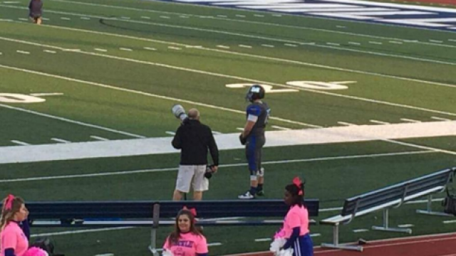 College Football Player Defies Team Stands Alone For National Anthem Mrctv 2875